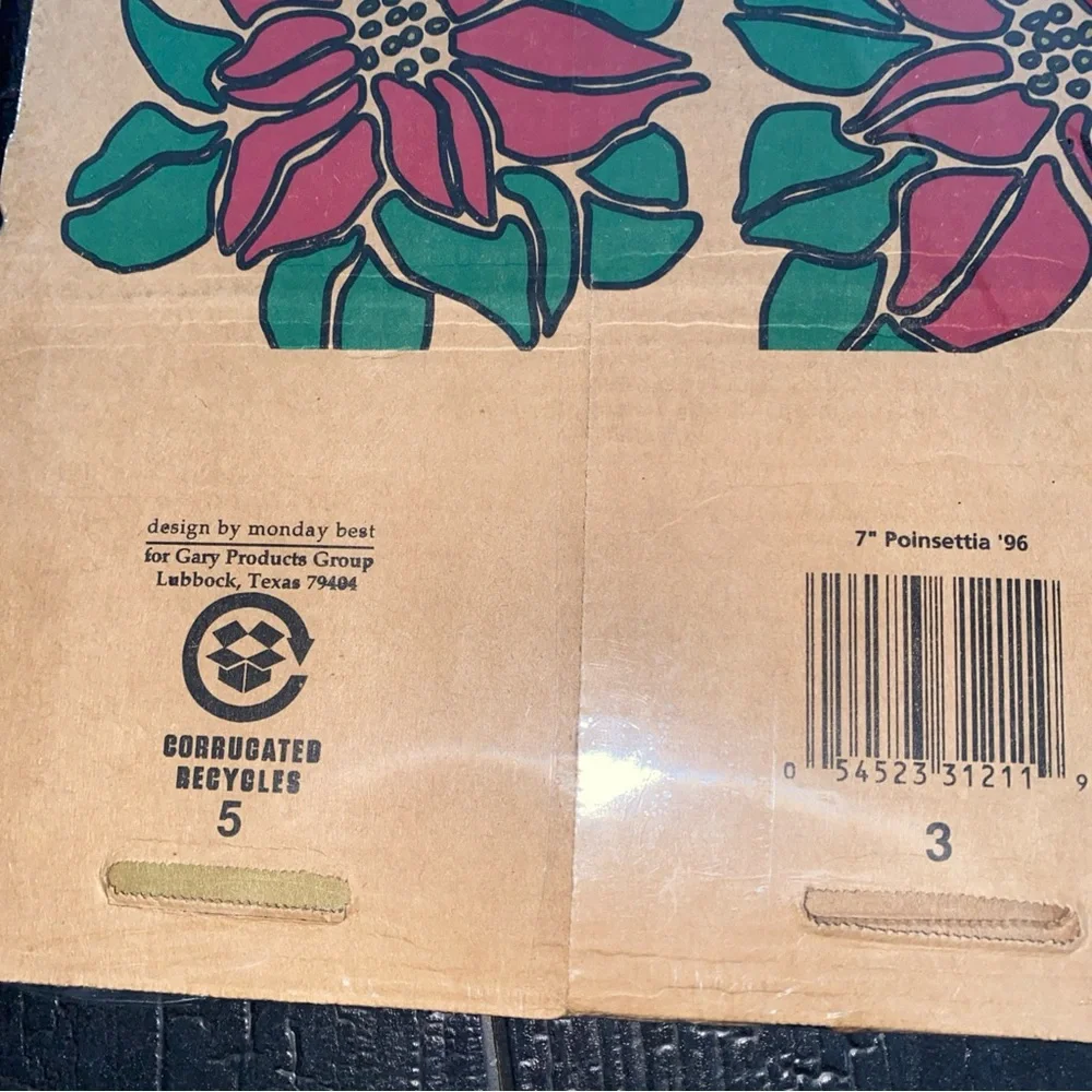 Vintage Fold N' Go Christmas Tree Poinsettia Snowflake Gift Box Lot of 3 Sealed‎